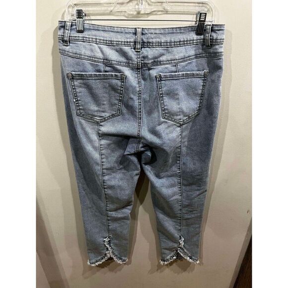 EST. 1946 Denim Jeans Womens Size 10 Blue High Rise Straight Frayed Ankles Denim - Picture 2 of 8